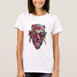 Kleurrijke Abstracte Face Art T-shirt