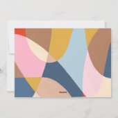 Kleurrijke Abstracte Familie Foto Helder Feestelij Feestdagenkaart (Achterkant)