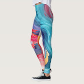 Kleurrijke abstracte fantasie leggings (Links)