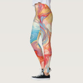 Kleurrijke abstracte fantasie leggings (Links)