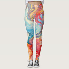 Kleurrijke abstracte fantasie leggings