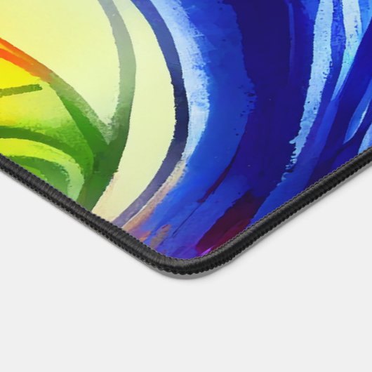 Kleurrijke Abstracte Feather Desk Mat (Hoek)