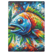 Kleurrijke Abstracte Fish Wall Decor Art Klembord (Achterkant)