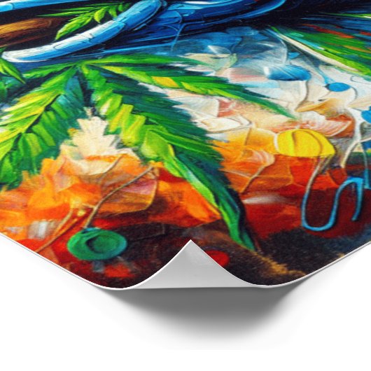 Kleurrijke Abstracte Fish Wall Decor Art Poster (Hoek)