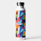 Kleurrijke Abstracte flacon met geïsoleerd water m Waterfles (Links)