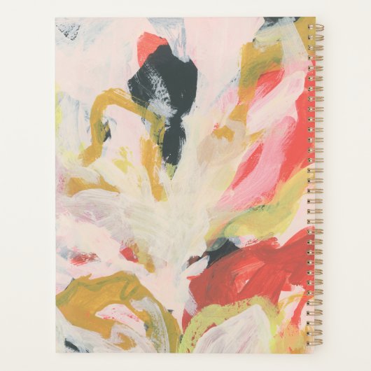 Kleurrijke Abstracte Floral Art Custom Name Planne Planner (Achterkant)