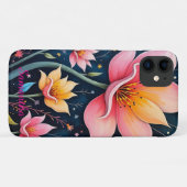 Kleurrijke Abstracte Floral Art Jouw naam Case-Mate iPhone Case (Achterkant (horizontaal))