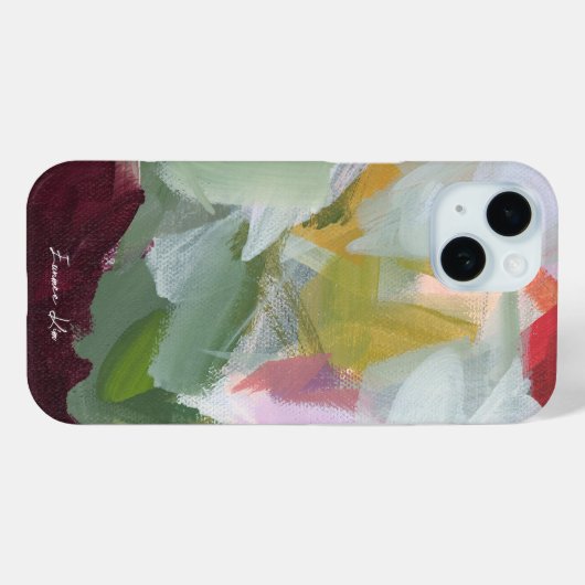 Kleurrijke Abstracte Floral Art Jouw naam Case-Mate iPhone Case (Achterkant (horizontaal))