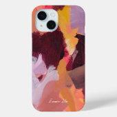Kleurrijke Abstracte Floral Art Jouw naam Case-Mate iPhone Case (Achterkant)