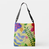 Kleurrijke Abstracte Floral Crossbody Tas (Achterkant)