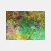 Kleurrijke Abstracte Floral Fleece Deken (Voorkant (Horizontaal))