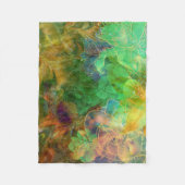 Kleurrijke Abstracte Floral Fleece Deken (Voorkant)