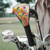 Kleurrijke Abstracte Floral Golfheadcover