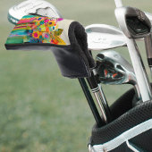 Kleurrijke Abstracte Floral Golfheadcover