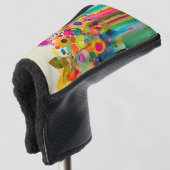 Kleurrijke Abstracte Floral Golfheadcover (3/4 voorkant)