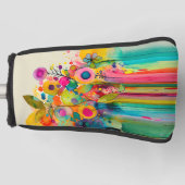 Kleurrijke Abstracte Floral Golfheadcover (Voorkant)
