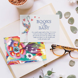 kleurrijke Abstracte Floral slaat boeken op voor B Informatiekaartje