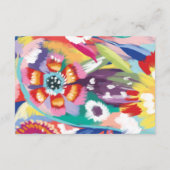 kleurrijke Abstracte Floral slaat boeken op voor B Informatiekaartje (Achterkant)