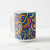 Kleurrijke Abstracte Flow Mok (Voorkant links)