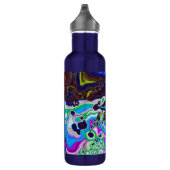 Kleurrijke Abstracte Fluid Art Marble, speciaal aa Waterfles (Rechts)