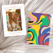 Kleurrijke Abstracte Foto Modern Bedankkaart