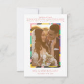 Kleurrijke Abstracte Foto Modern Bedankkaart (Voorkant)