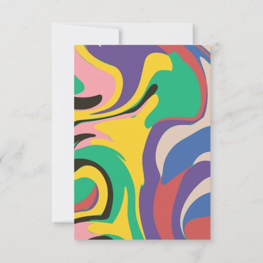 Kleurrijke Abstracte Foto Modern Bedankkaart (Achterkant)