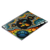 kleurrijke abstracte Fractal Butterfly Cacoon Notitieboek (Linkerzijde)