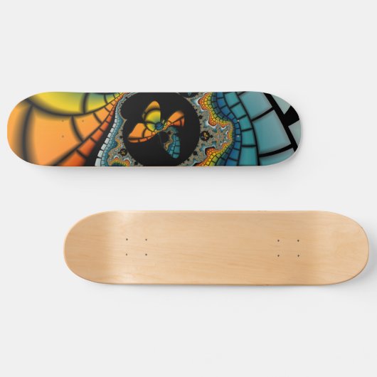 kleurrijke abstracte Fractal Butterfly Cacoon Persoonlijk Skateboard (Horizontaal)