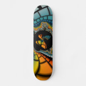 kleurrijke abstracte Fractal Butterfly Cacoon Persoonlijk Skateboard (Voorkant)