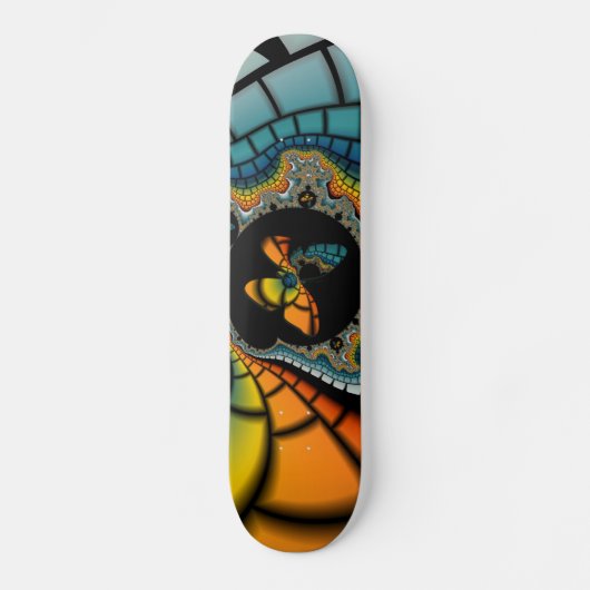 kleurrijke abstracte Fractal Butterfly Cacoon Persoonlijk Skateboard (Voorkant)