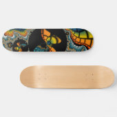kleurrijke abstracte Fractal Butterfly Cacoon Skateboard (Horizontaal)