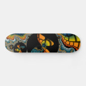 kleurrijke abstracte Fractal Butterfly Cacoon Skateboard (Horizontaal)