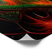 Kleurrijke abstracte fractale kunst | AI Art Poste Poster (Hoek)