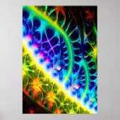 Kleurrijke abstracte fractale kunst | AI Art Poste Poster (Voorkant)