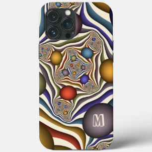 Kleurrijke abstracte fractale kunst monogram vlieg Case-Mate iPhone case