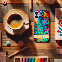 Kleurrijke Abstracte Fun Floral Custom Inspirivity