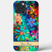 Kleurrijke Abstracte Fun Floral Custom Inspirivity Case-Mate iPhone Case (Achterkant)