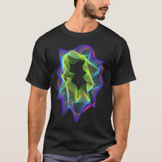 Kleurrijke abstracte futuristische overgang t-shirt