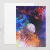 Kleurrijke Abstracte galaxy buitenspatie Bedankkaart (Voorkant / Achterkant)