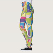 Kleurrijke Abstracte Gedesigneerde Leggings (Links)