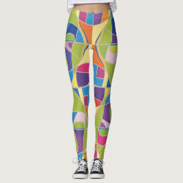 Kleurrijke Abstracte Gedesigneerde Leggings