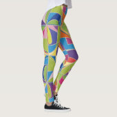Kleurrijke Abstracte Gedesigneerde Leggings (Rechts)