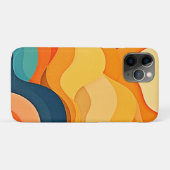Kleurrijke Abstracte gelaagde golven Case-Mate iPhone Case (Achterkant (horizontaal))