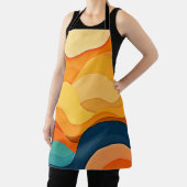 Kleurrijke Abstracte gelaagde golven Schort (Insitu)