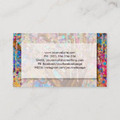 Kleurrijke Abstracte geluksboom Visitekaartje (Achterkant)