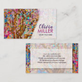 Kleurrijke Abstracte geluksboom Visitekaartje (Voorkant / Achterkant)