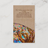 Kleurrijke Abstracte geluksboom Visitekaartje (Achterkant)