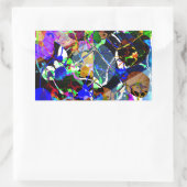 Kleurrijke Abstracte gemengde media Rechthoekige Sticker (Tas)