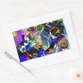 Kleurrijke Abstracte gemengde media Rechthoekige Sticker (Envelop)